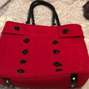 Red felt bag